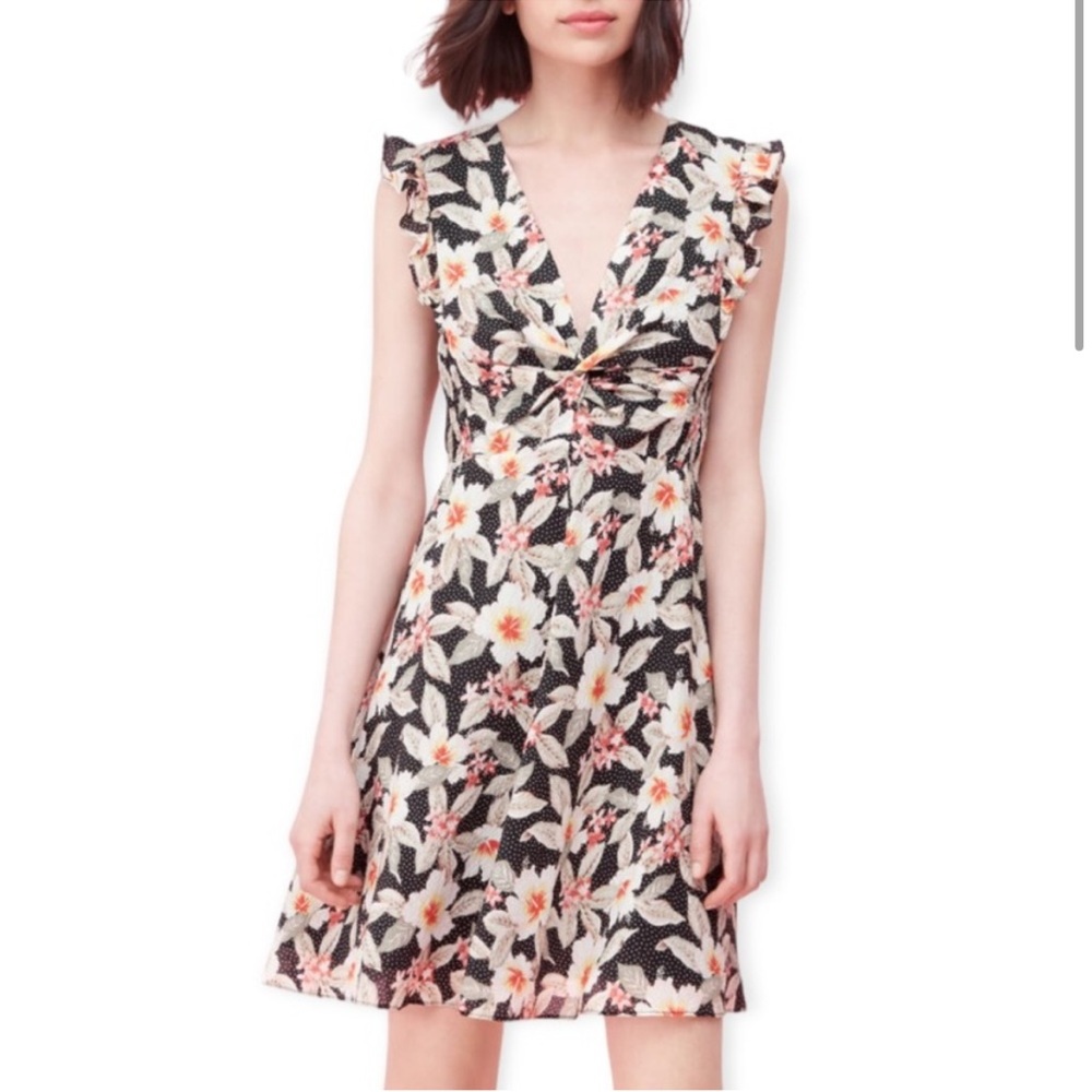 Rebecca Taylor Kamea Fleur silk dress size 12